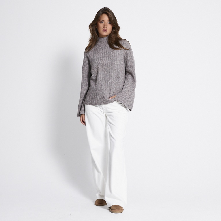 Rib-knit turtleneck sweater "Minny"
